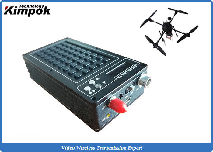 20km LOS UAV Video Data Link , Portable Mini COFDM Wireless AV Sender For Drones