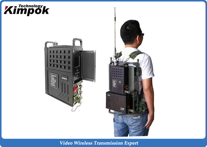 NLOS Long Range Wireless Video Transmitter and Receiver COFDM 5-20W Manpack AV Sender H.264